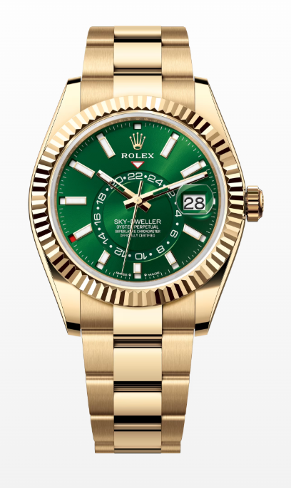 Rolex Sky Dweller - 42 MM - Yellow Gold - Green Dial - Oyster Bracelet - 336938-0007