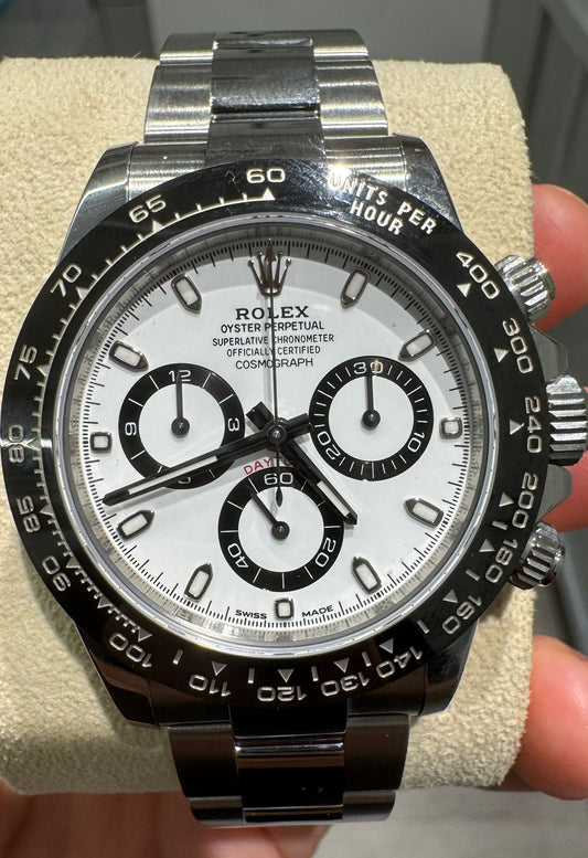 Rolex Stainless Steel Daytona Watch - 40 MM - Oyster Bracelet - White Dial - 116500LN w