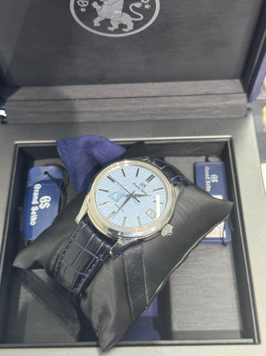 Grand Seiko - Ellegance - 40 MM - Stainless Steel - Light Blue "Snowflake" Dial - Leather Bracelet - SBGA407