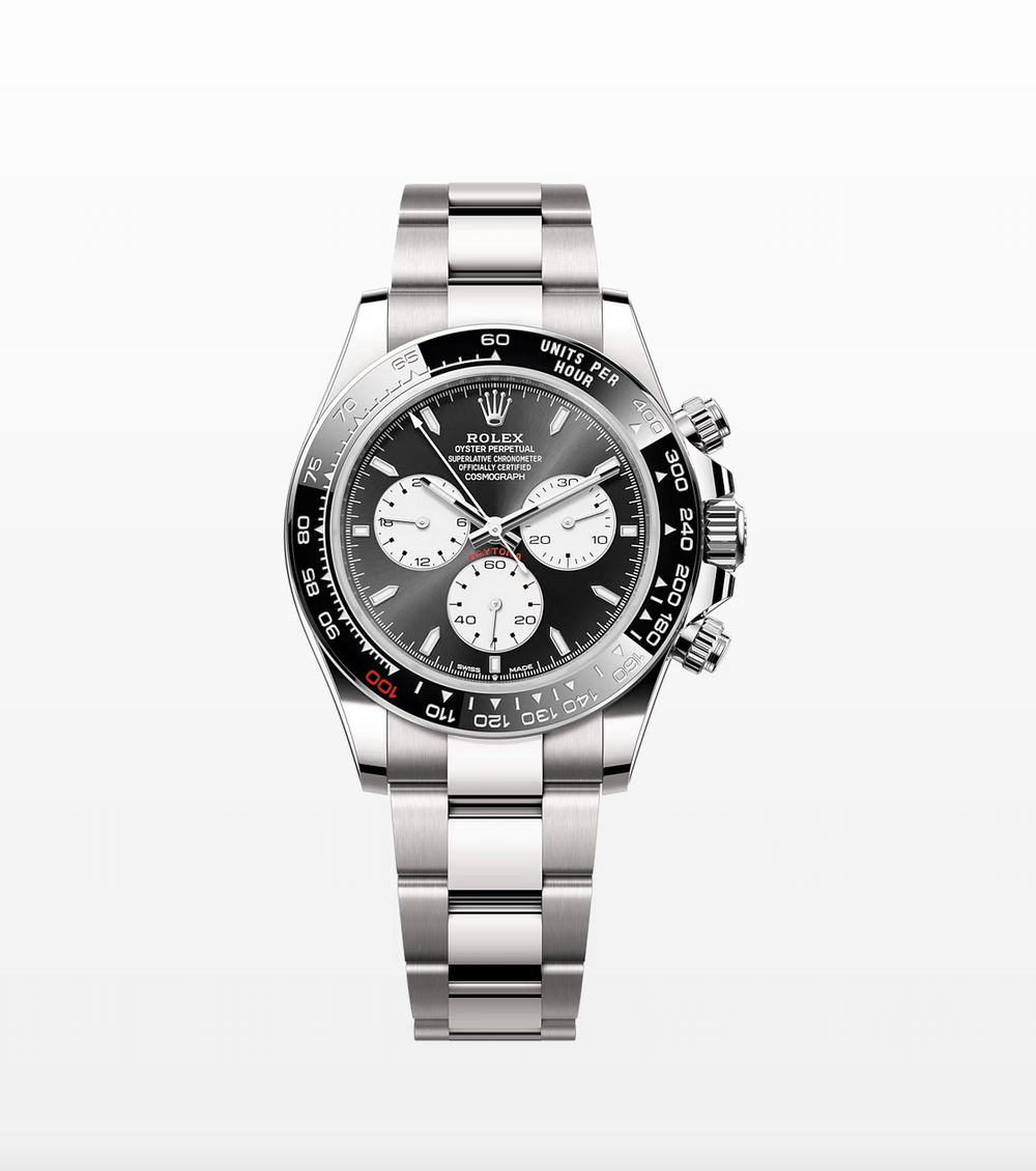 Rolex White Gold Le Mans Daytona Watch - 40 MM - White Gold Bracelet - Black "Panda" Dial - 126529LN