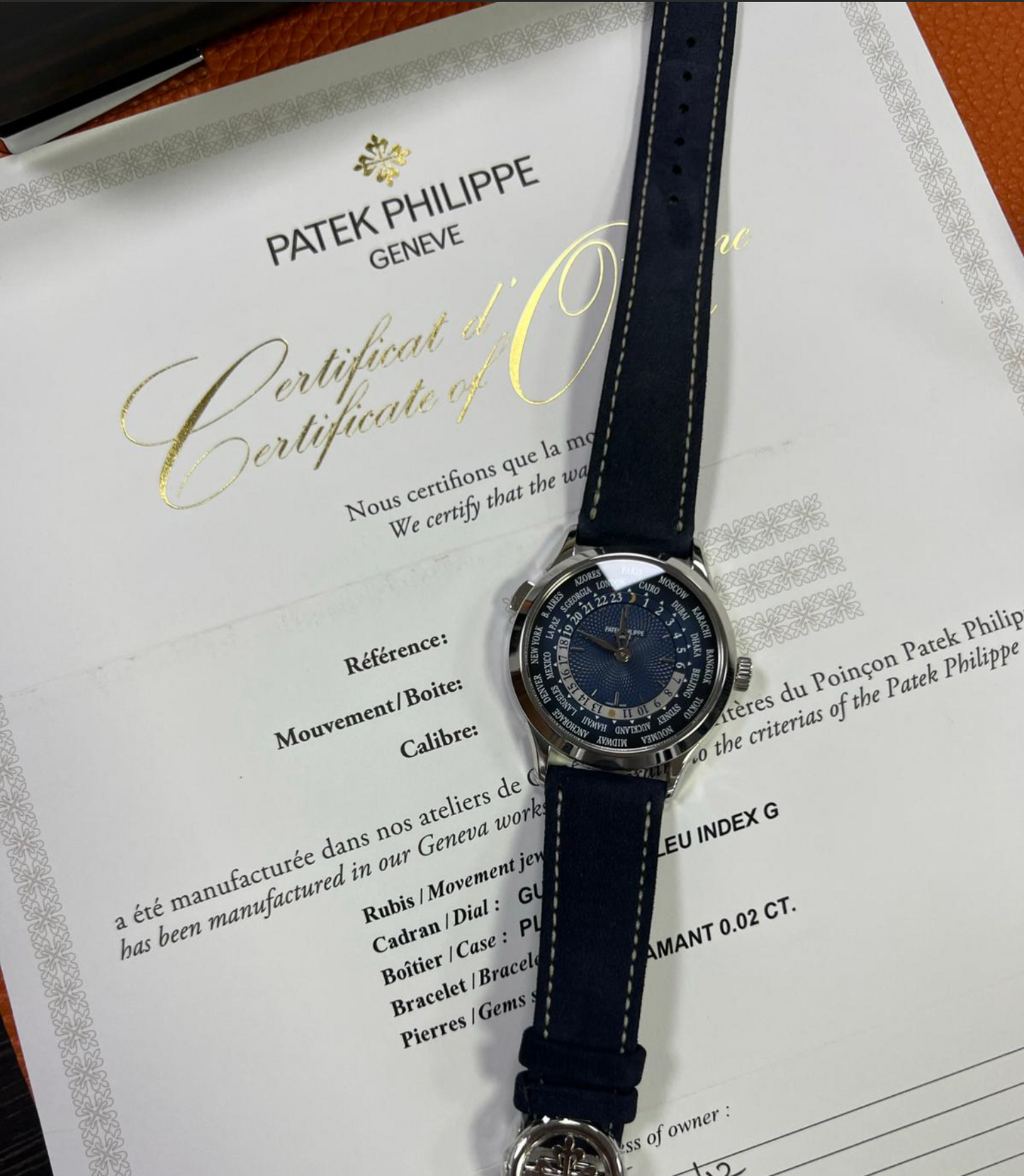 Patek Philippe Complications - World Timer - 38.5 MM - Platinum - 5230P-001
