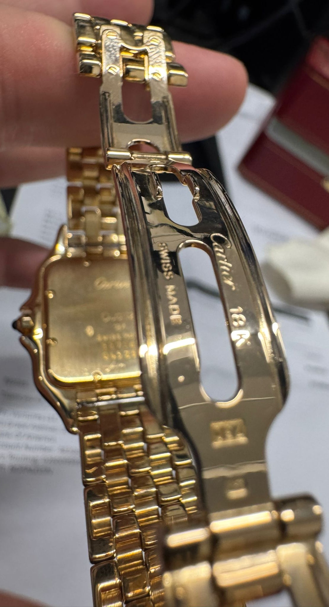 Cartier Panthére De Cartier Yellow Gold (Large Model) 29 MM - Yellow Gold Bracelet - Yellow Gold Bezel - White Dial - W25014B9