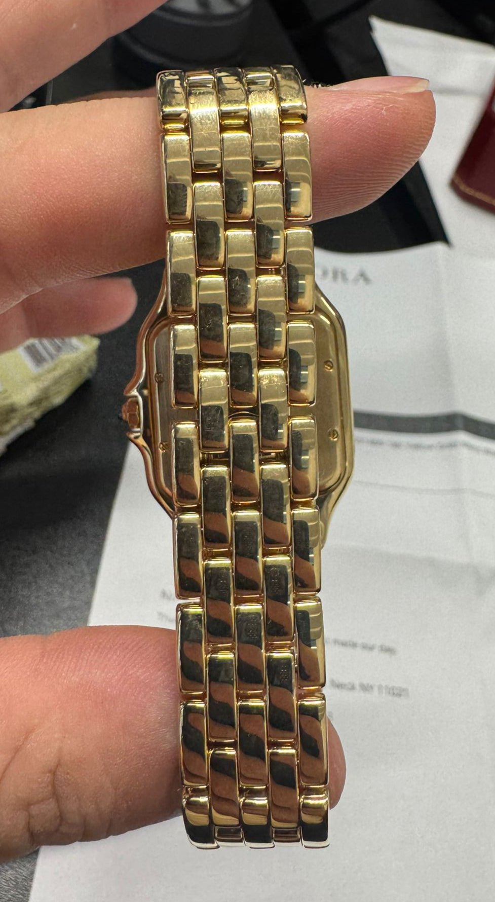 Cartier Panthére De Cartier Yellow Gold (Large Model) 29 MM - Yellow Gold Bracelet - Yellow Gold Bezel - White Dial - W25014B9