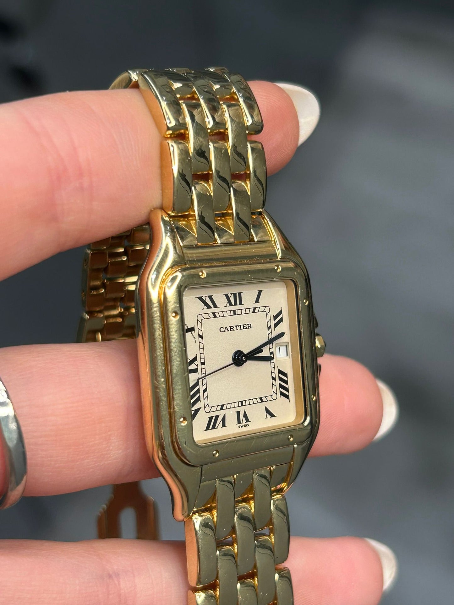 Cartier Panthére De Cartier Yellow Gold (Large Model) 29 MM - Yellow Gold Bracelet - Yellow Gold Bezel - White Dial - W25014B9