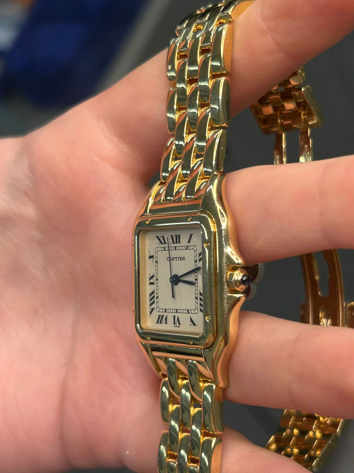 Cartier Panthére De Cartier Yellow Gold (Large Model) 29 MM - Yellow Gold Bracelet - Yellow Gold Bezel - White Dial - W25014B9
