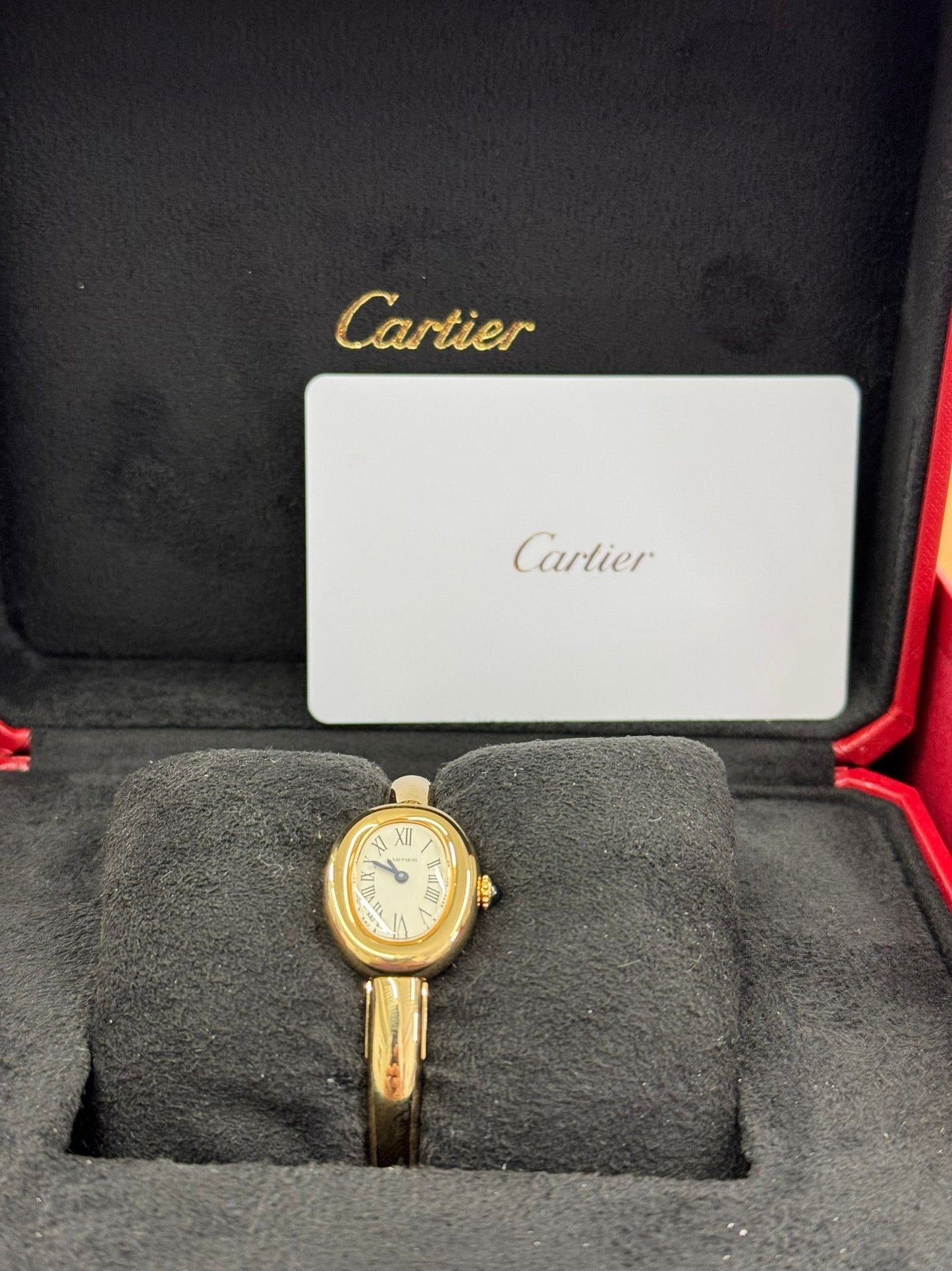 Cartier - Baignoire 15 - 24.6 MM x 18.7 MM - Yellow Gold - Silvered Dial - WGBA0044