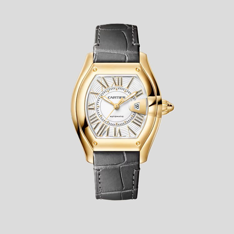 Cartier Roadster Watch - Yellow Gold - 42.5 MM - White Roman Dial - WGRD0011