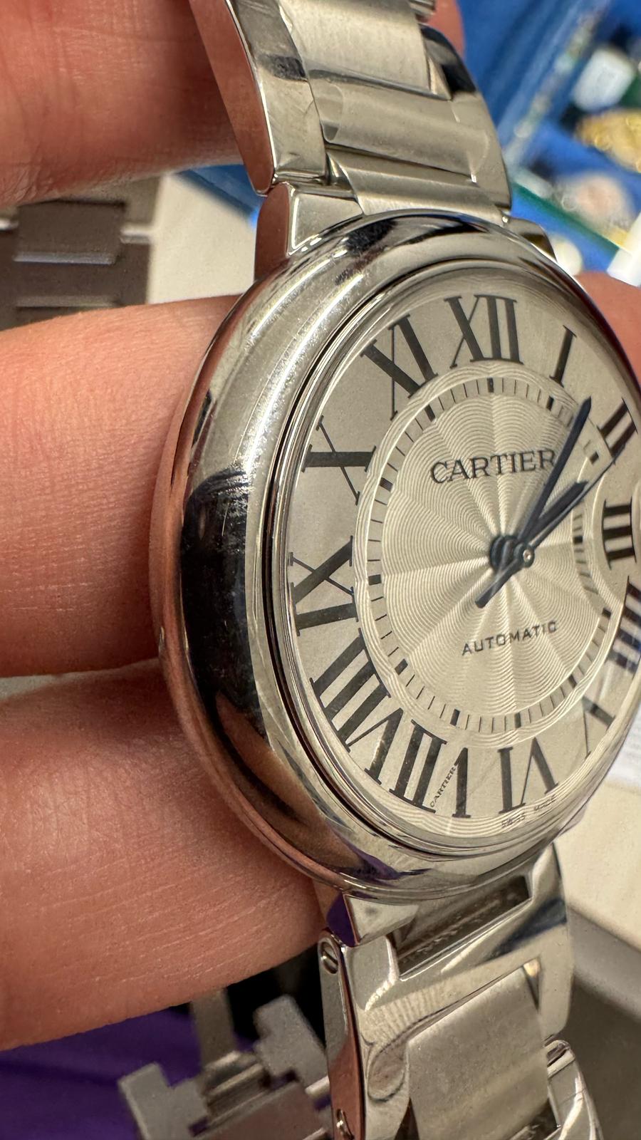 Cartier Ballon Bleu Stainless Steel 36 MM - Stainless Steel Bracelet - White Dial - WSBB0048