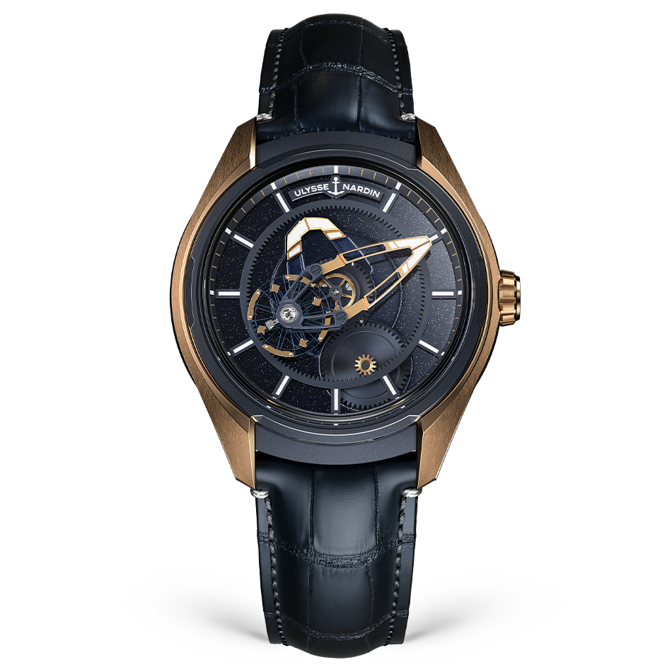 Ulysse Nardin Freak Titanium and Rose Gold Case 43 MM - Blue Leather Strap - Blue Aventurine Dial - 2305-270LE-9A-AVE/1A