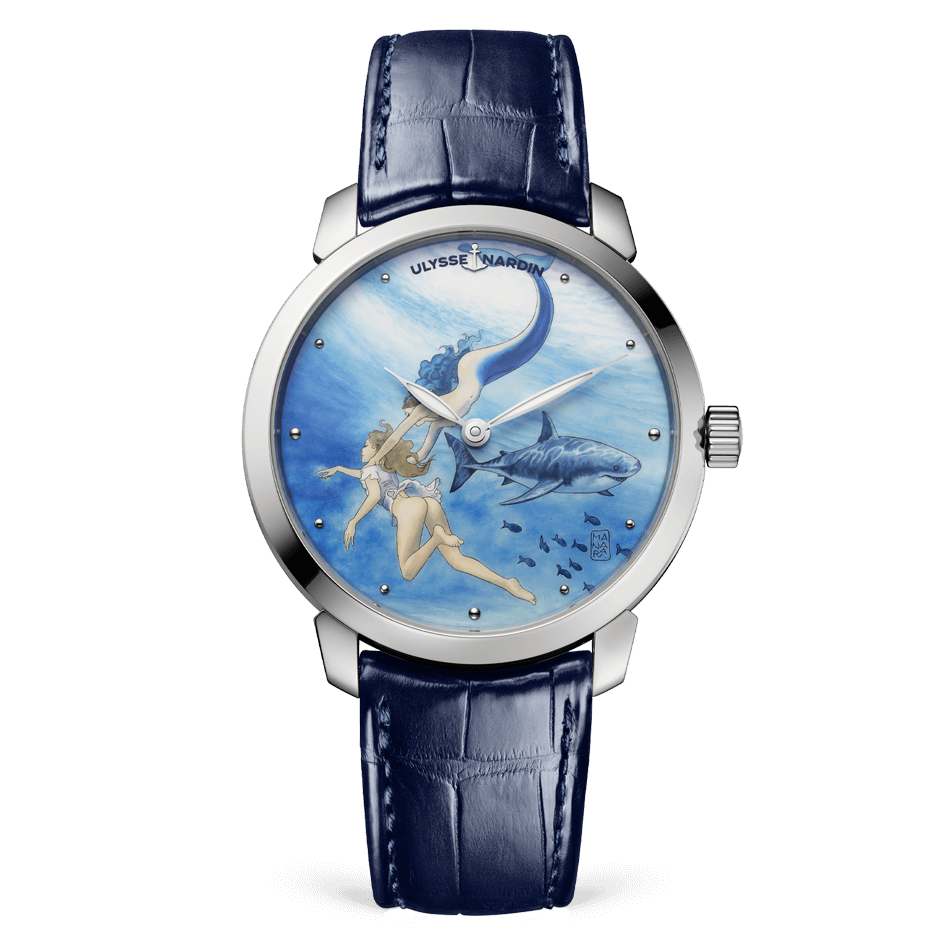 Ulysse Nardin Classico Stainless Steel 40 MM - Blue Leather Strap - Blue Artistic Dial - 3203-136LE-2/MANARA.05