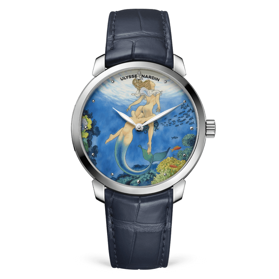 Ulysse Nardin Classico Stainless Steel 40 MM - Blue Leather Strap - Blue Artistic Dial - 3203-136LE-2/MANARA.06