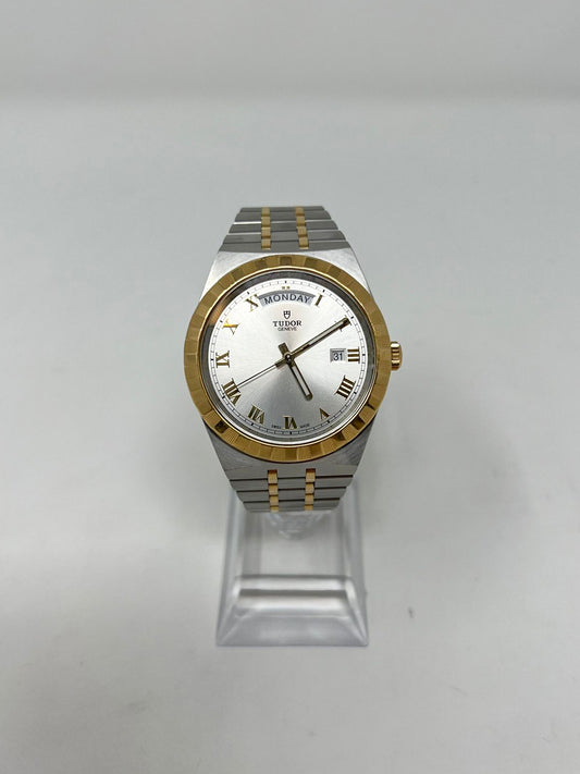Tudor Royal Stainless Steel 41 MM - Stainless Steel and Yellow Gold Bracelet - Yellow Gold Bezel - Silver Dial - 28603-0001