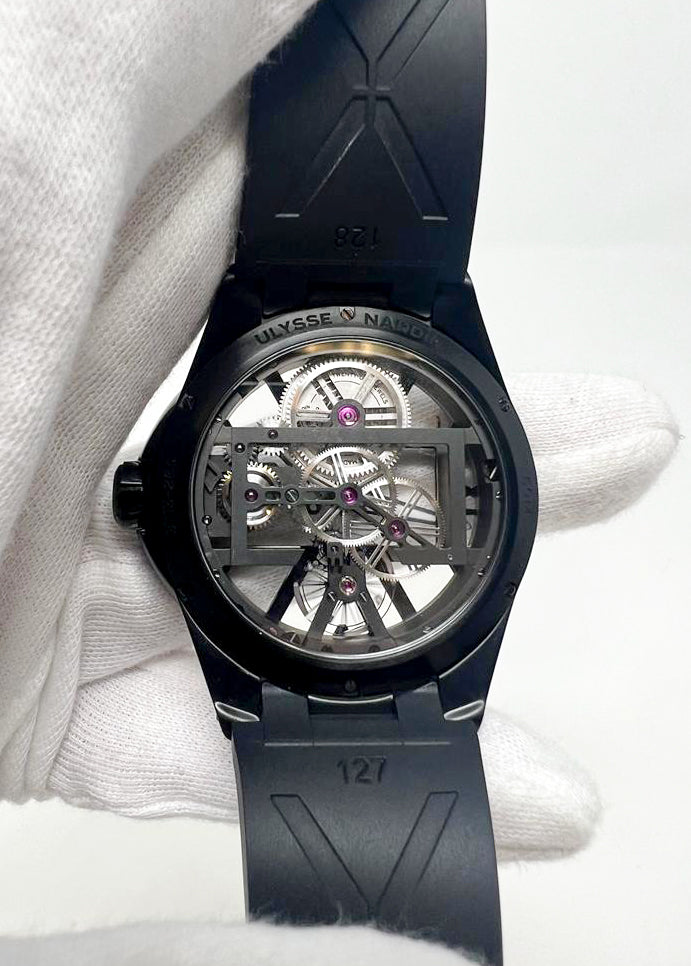 Ulysse Nardin Executive Skeleton X Titanium 42 MM - Black Rubber Strap - Skeleton Dial - 3713-260-3/BLACK