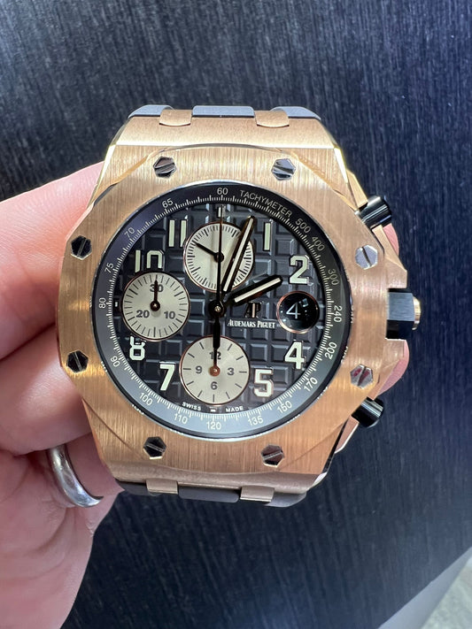 Audemars Piguet - Royal Oak - Chronograph - 42 MM - Rose Gold - 26470OR.OO.A125CR.01.A nyc watcher nyc watches