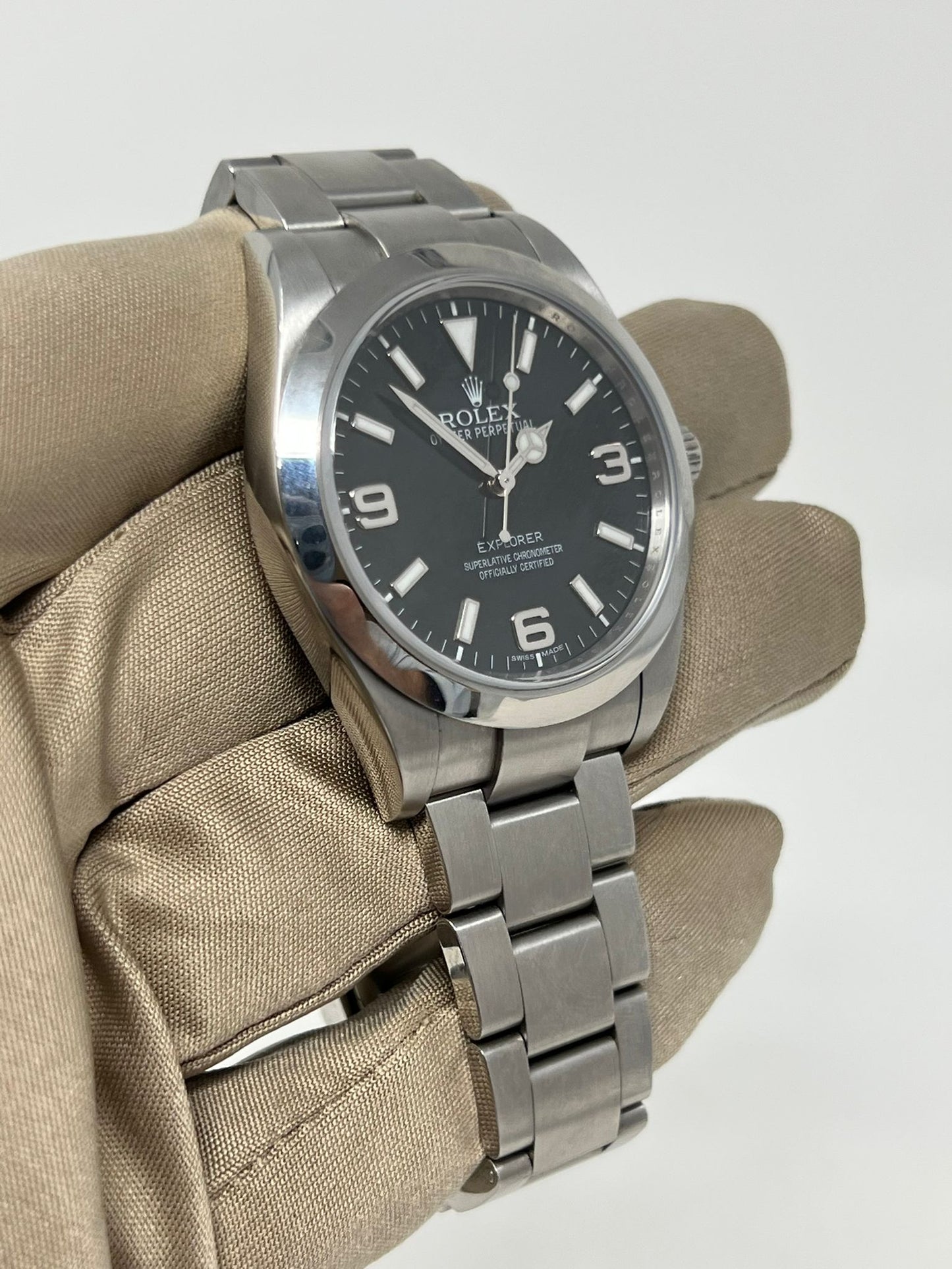 Rolex Stainless Steel Explorer Watch 39 MM - Oyster Bracelet - Black Dial - 214270