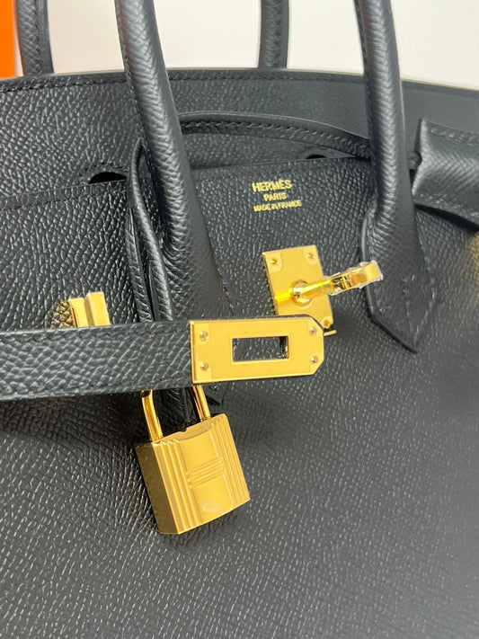 Hermès Birkin 25 - Sellier in Noir Epsom Leather Gold Hardware)