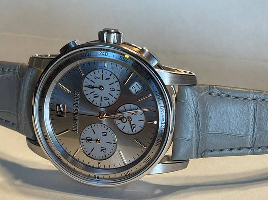 Audemars Piguet Code 11.59 Selfwinding Chronograph Pink and White Gold 41 MM - Grey Rubber Strap - Grey Lacquered Dial - 26393CR.OO.A008KB.01