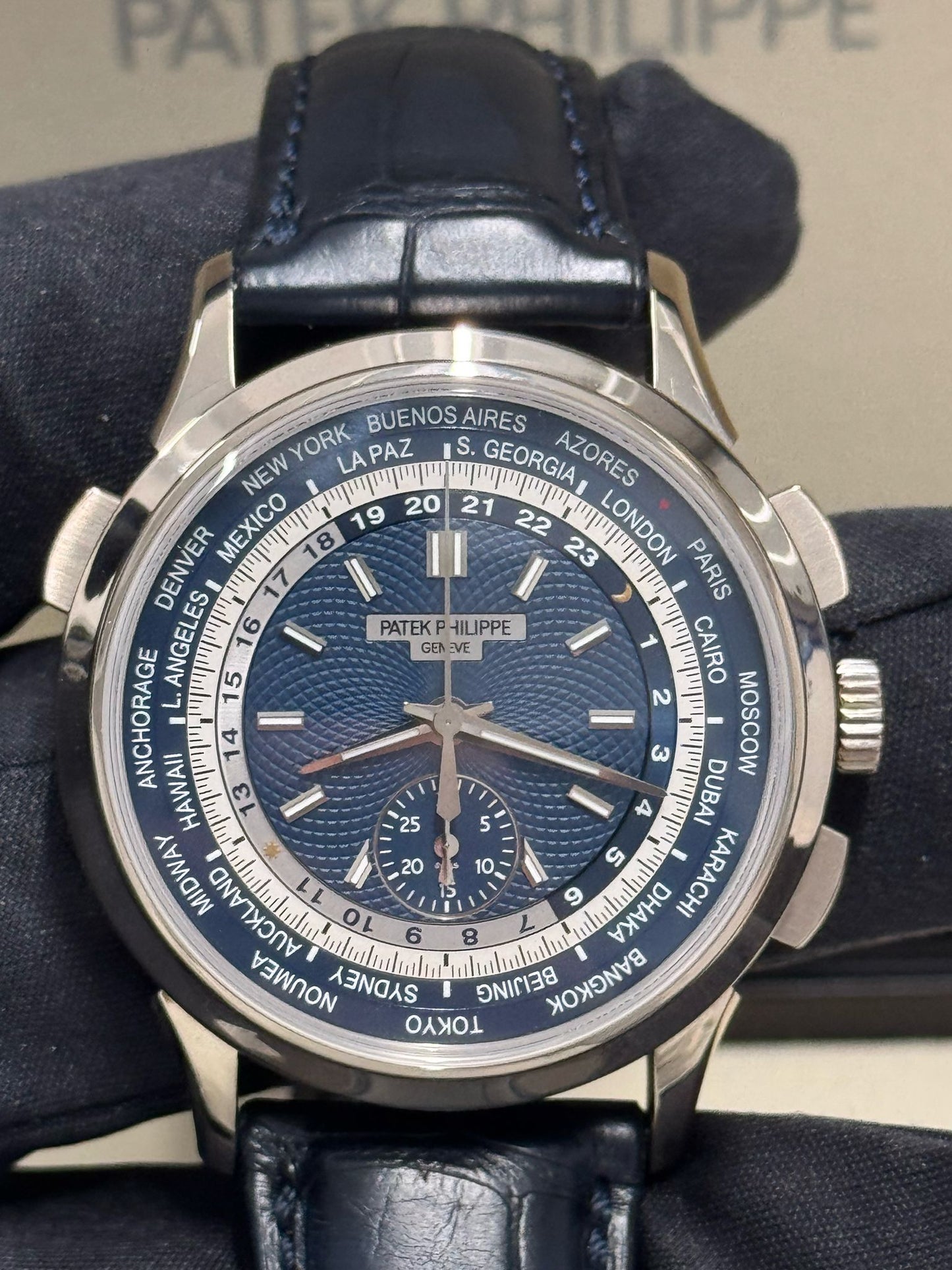 Patek Philippe Complications - Chronograph and World Time - 39.5 MM - White Gold - 5930G-010