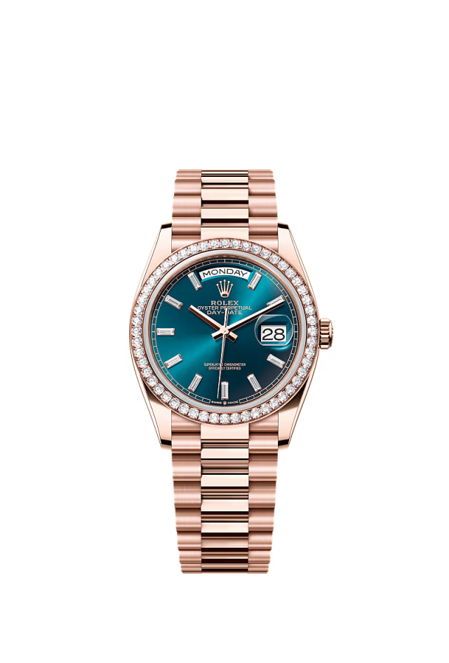 Rolex Day-Date - 36 MM - Rose Gold - Blue Dial - 128345RBR-0083