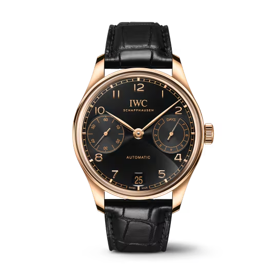 IWC Portugieser - Rose Gold - 42.4 MM - Black Dial - IW501707 nyc watcher nyc watches