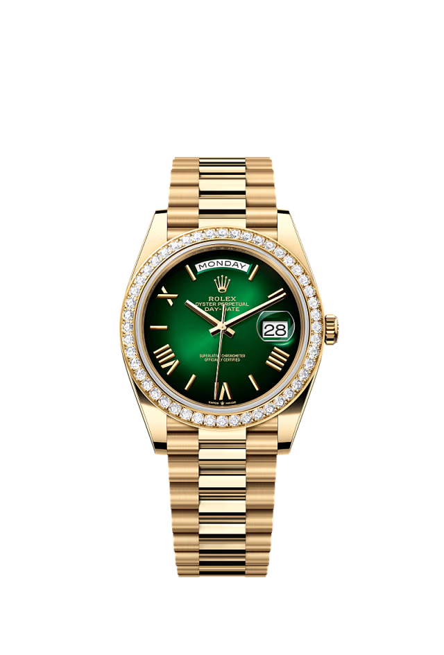 Rolex Day-Date - 40 MM - Yellow Gold - Green Shaded Dial - 228348RBR-0045