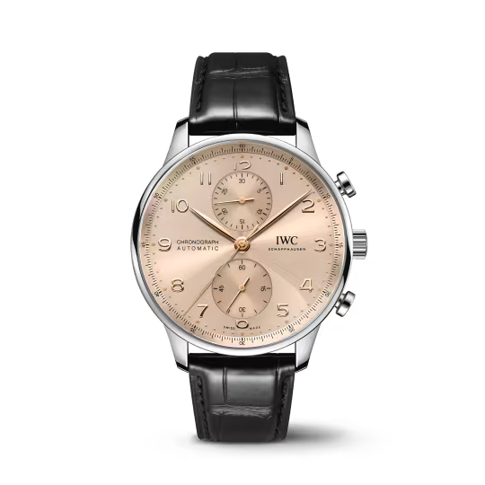 IWC Portugieser Chronograph - Stainless Steel - 41 MM - Beige Dial - IW371624 nyc watcher nyc watches