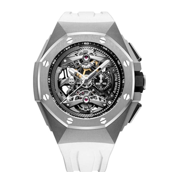 Audemars Piguet - Royal Oak - Tourbillon and Chronograph - 44 MM - Titanium - 26587TI.OO.D010CA.01 nyc watcher nyc watches