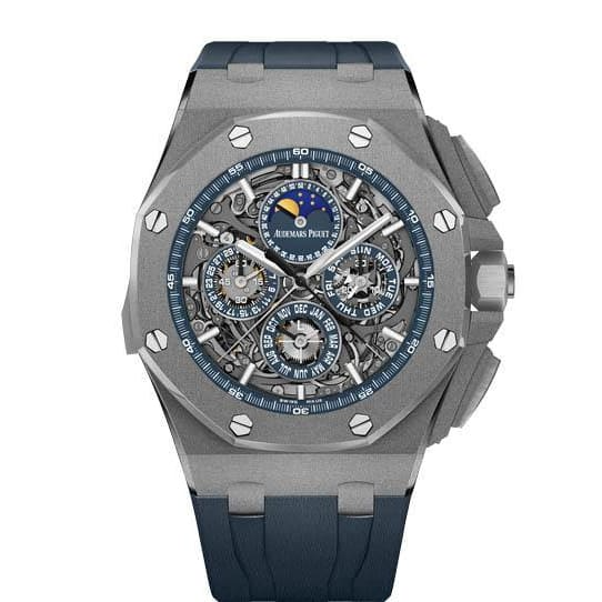 Audemars Piguet - Royal Oak - Perpetual Calendar and Moonphase- 44 MM - Titanium - 26571TI.GG.A027CA.01 nyc watcher nyc watches