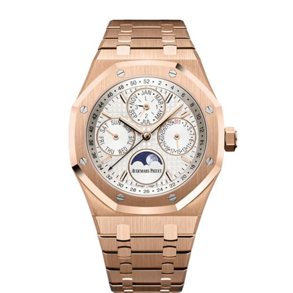 Audemars Piguet - Royal Oak - Perpetual Calendar and Moonphase - 41 MM - Rose Gold - 26574OR.OO.1220OR.01 nyc watcher nyc watches