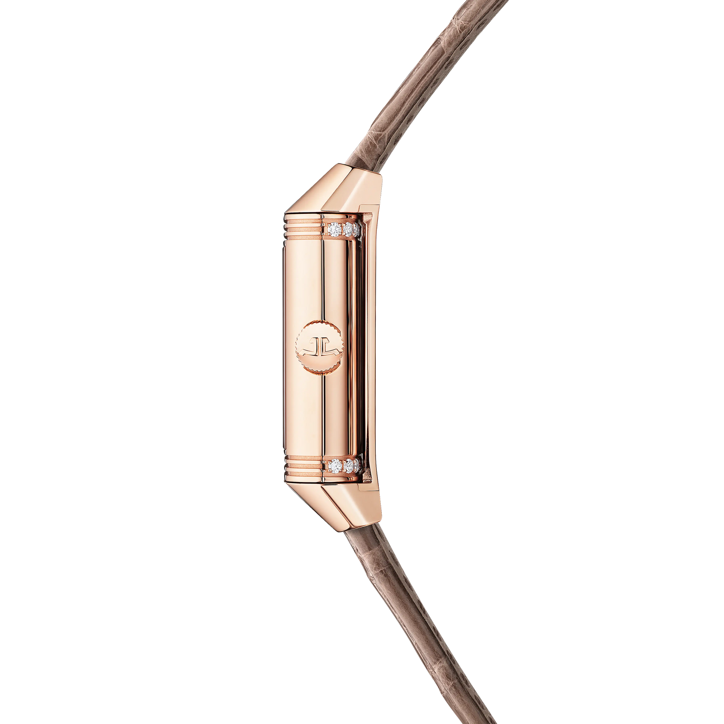 JLC - Reverso Classic Duetto - 34.2 MM x 21 MM - Pink Gold - Silvered-Gray/Black Dial - Taupe Leather Strap - Q2662543