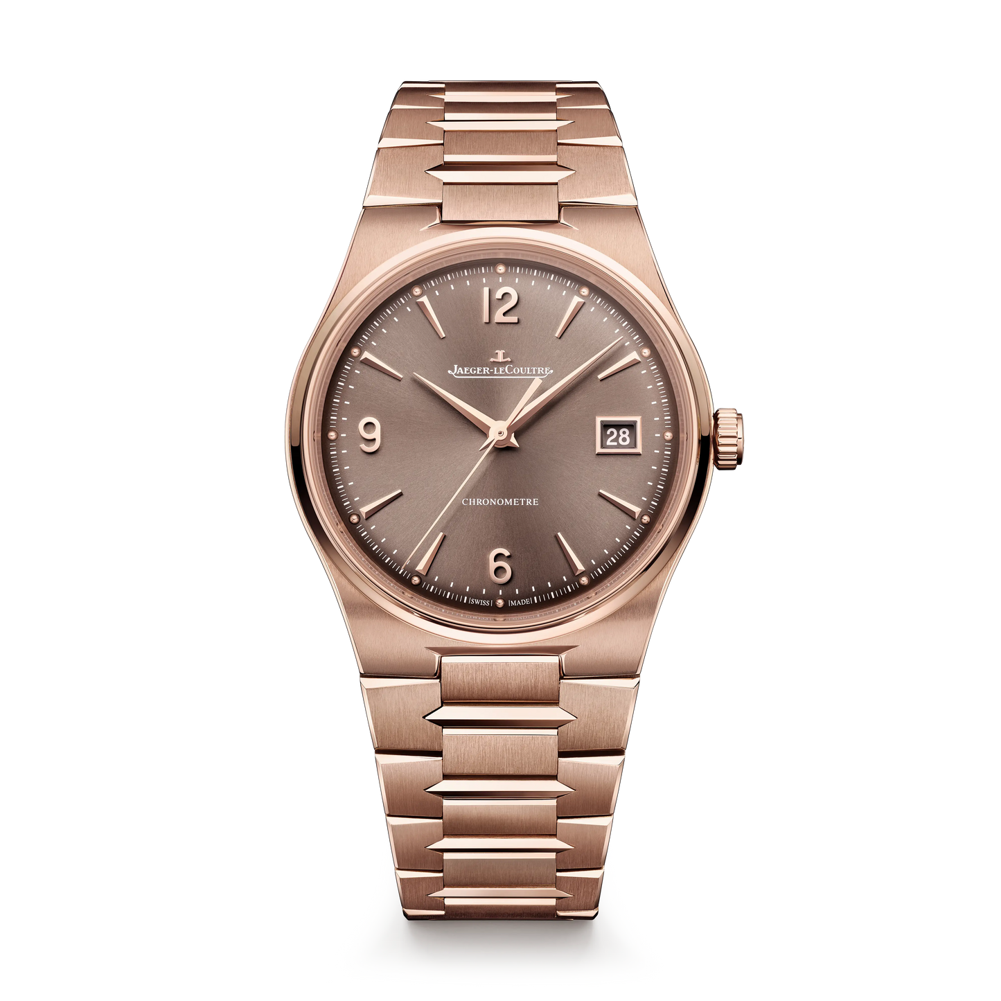 JLC - Master Control Chronometre Date - 38 MM - Rose Gold - Toffee Brown Dial - Rose Gold Bracelet - Q415216J