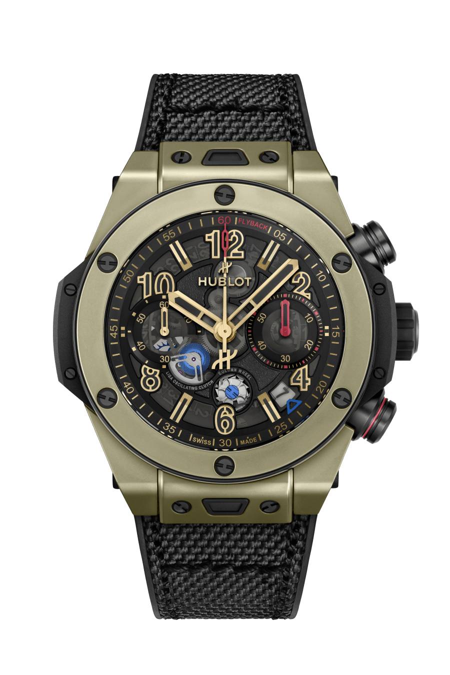 Hublot Big Bang Reloaded Magic Gold - 44 MM - Black Rubber And Black Fabric Strap - Matte Black Skeleton Dial - 421.MX.1133.NR.RLD