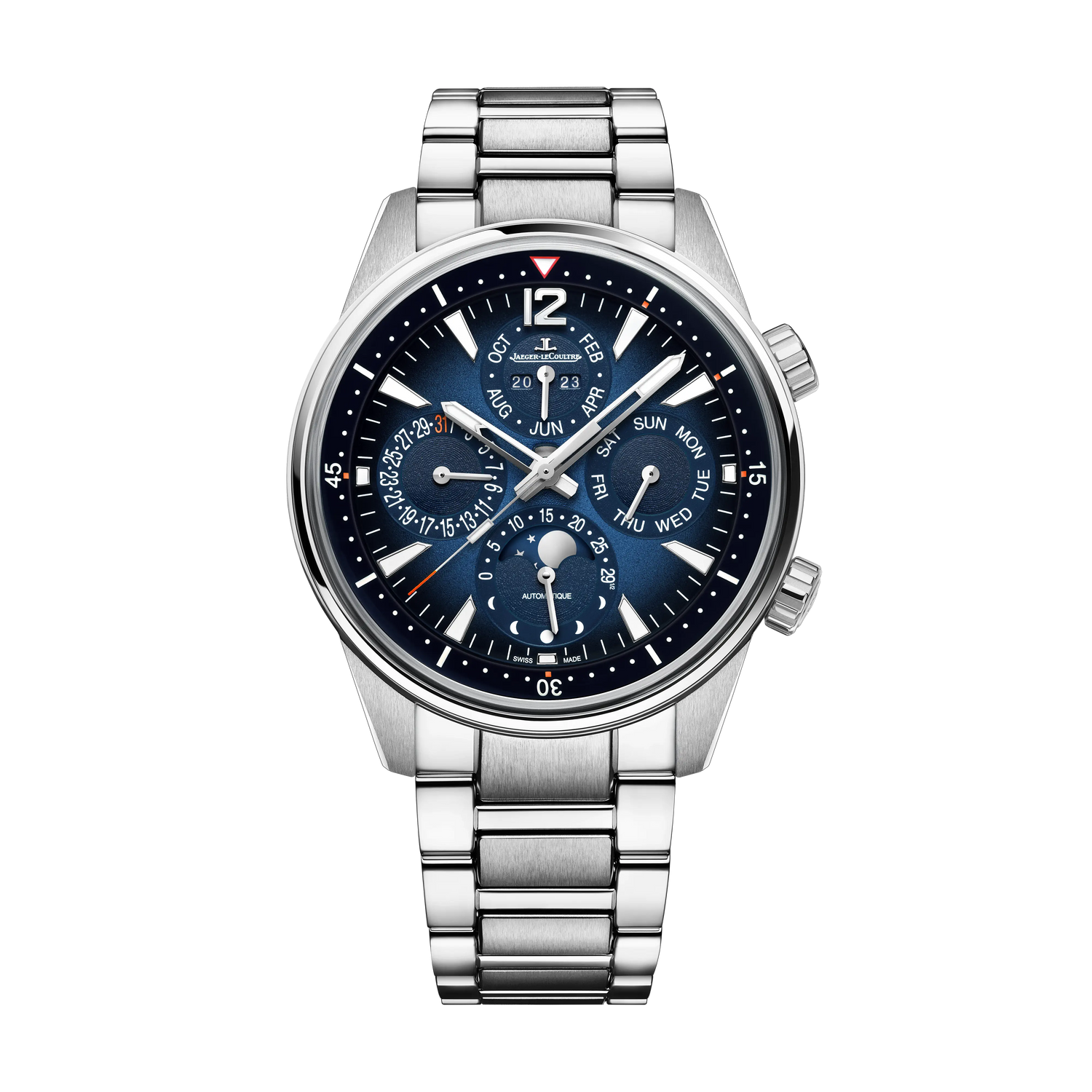 JLC - Polaris Perpetual Calendar - 42 MM - Stainless Steel - Shaded Blue Dial - Stainless Steel Bracelet - Q9088180