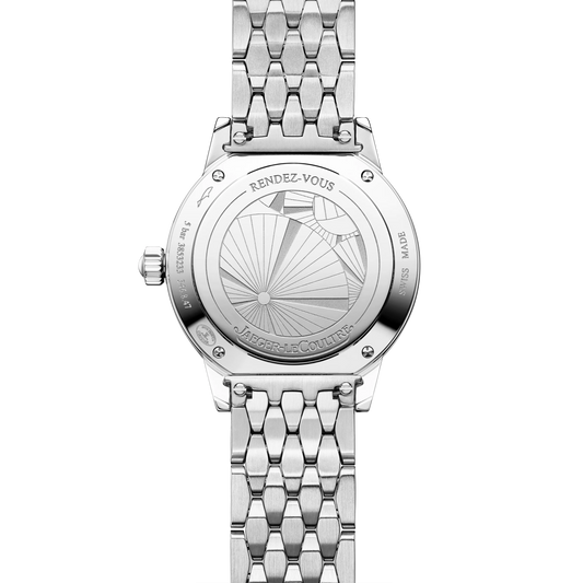 JLC - Rendez-Vous Classic Hour-Minute - 29 MM - Stainless Steel - Silvered-Gray Guilloché Dial - Stainless Steel Bracelet - Q3658110