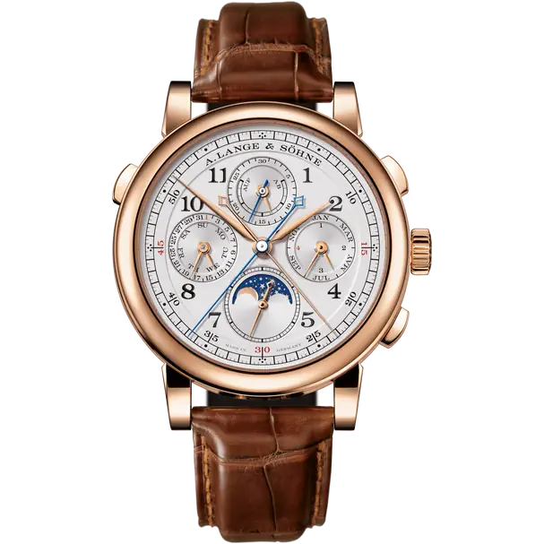 A.Lange & Söhne Rattrapante - Perpetual Calendar and Moonphase - 41.9 MM - Rose Gold - White Dial - 421.032FE nyc watcher nyc watches