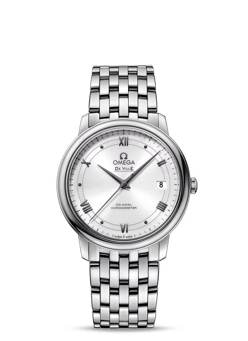 Omega De Ville Stainless Steel 36.8 MM - Stainless Steel Bracelet - White Dial - 424.10.37.20.04.001 nyc watcher nyc watches