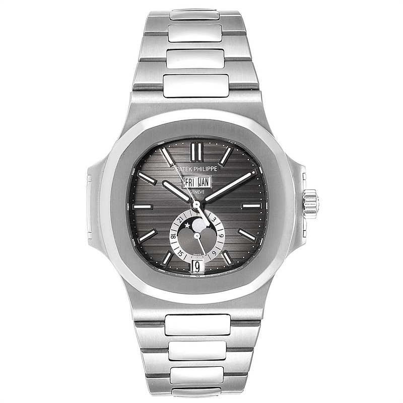 Patek Philippe Nautilus - Annual Calendar and Moonphase - 40.5 MM - Steel - 5726/1A-001 nyc watcher nyc watches