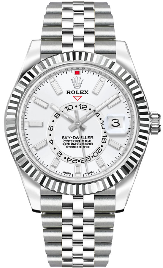 Rolex Sky Dweller - 42 MM - Steel & White Gold - M326934-0002 nyc watcher nyc watches