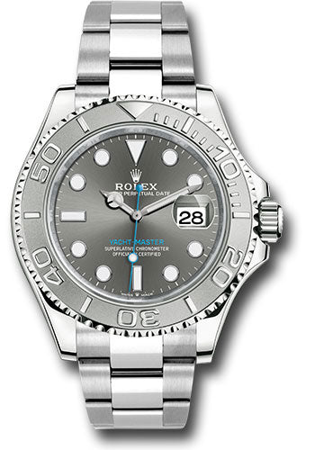 Rolex Steel and Platinum Yacht-Master Watch - 40 MM - Oyster Bracelet - Dark Rhodium Dial - 126622 dkrh