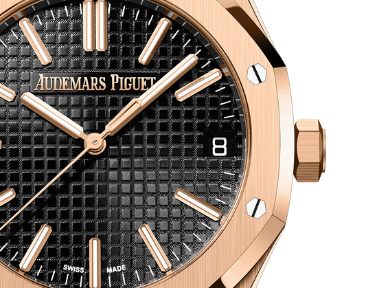 Audemars Piguet Royal Oak 50th Anniversary Pink Gold Selfwinding 41 MM - Pink Gold Bracelet - Black Dial - 15510OR.OO.1320OR.02
