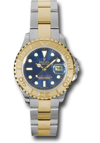 Rolex Stainless Steel & Yellow Gold Yacht-Master Watch - 29 MM - Oyster Bracelet - Blue Dial - 169623 b