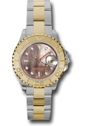 Rolex Stainless Steel & Yellow Gold Yacht-Master Watch - 29 MM - Oyster Bracelet - Black Mother Of Pearl Dial - 169623 dkm