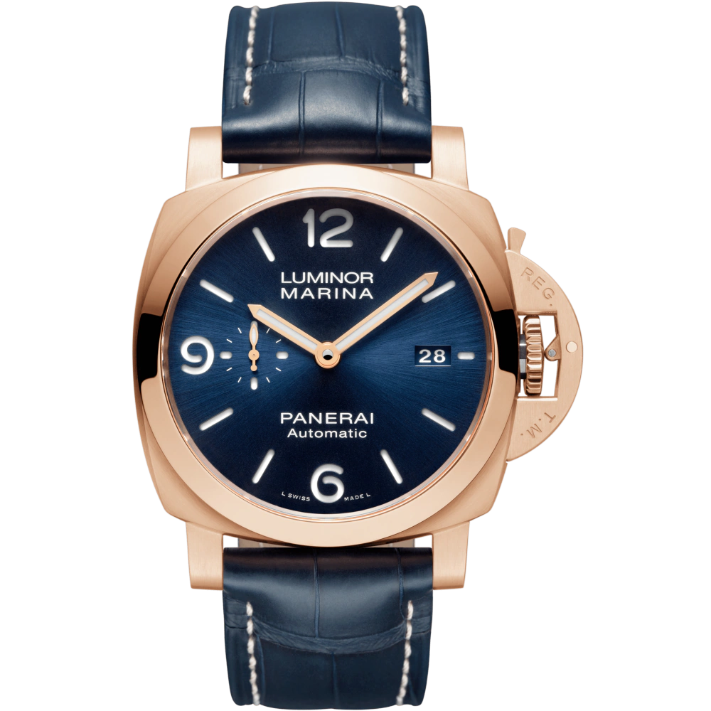 Panerai Luminor Marina Carbotech Sole Blu Carbon Fibre 44 MM - Dark Blue Leather Strap - Blue Dial - PAM01112