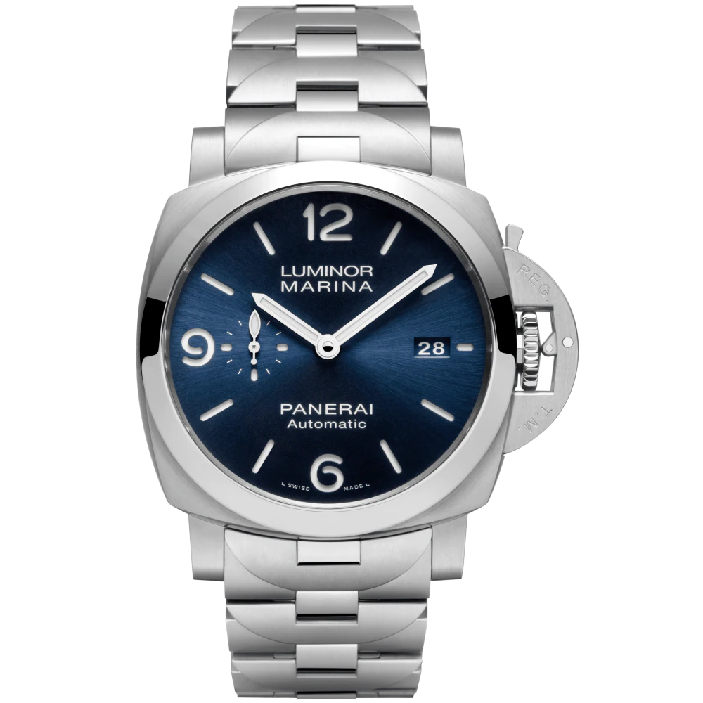 Panerai Luminor Marina Specchio Blu Stainless Steel 44 MM - Stainless Steel Bracelet - Blue Dial - PAM01316