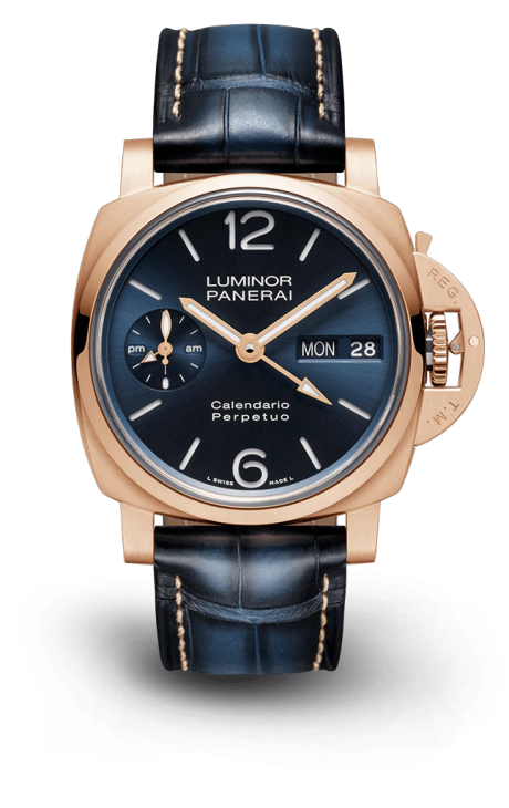 Panerai Luminor Perpetual Calendar Goldtech™ 44 MM - Blue Leather Strap - Blue Dial - PAM00742