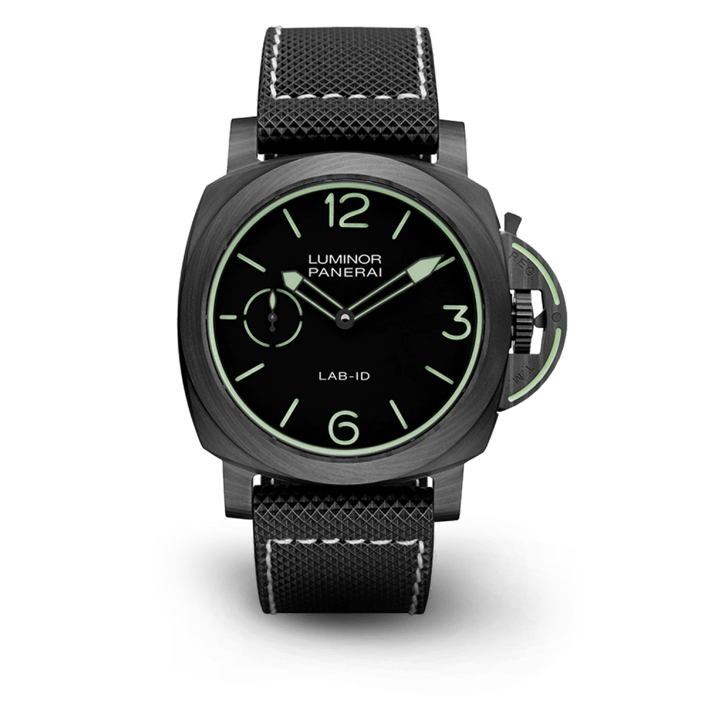 Panerai Luminor LAB-ID Carbotech Carbon Fibre 49 MM - Black Sportech Strap - Black Dial - PAM01700