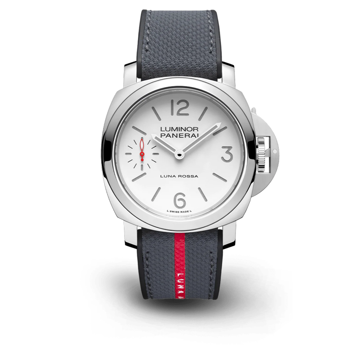 Panerai Luminor Stainless Steel 44 MM - Grey Leather Strap - White Dial - PAM01342