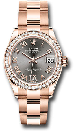 Rolex Everose Gold Datejust - 31 MM - Oyster Bracelet - Diamond Bezel - Rhodium Diamond Six Dial -278285RBR dkrhdr6o