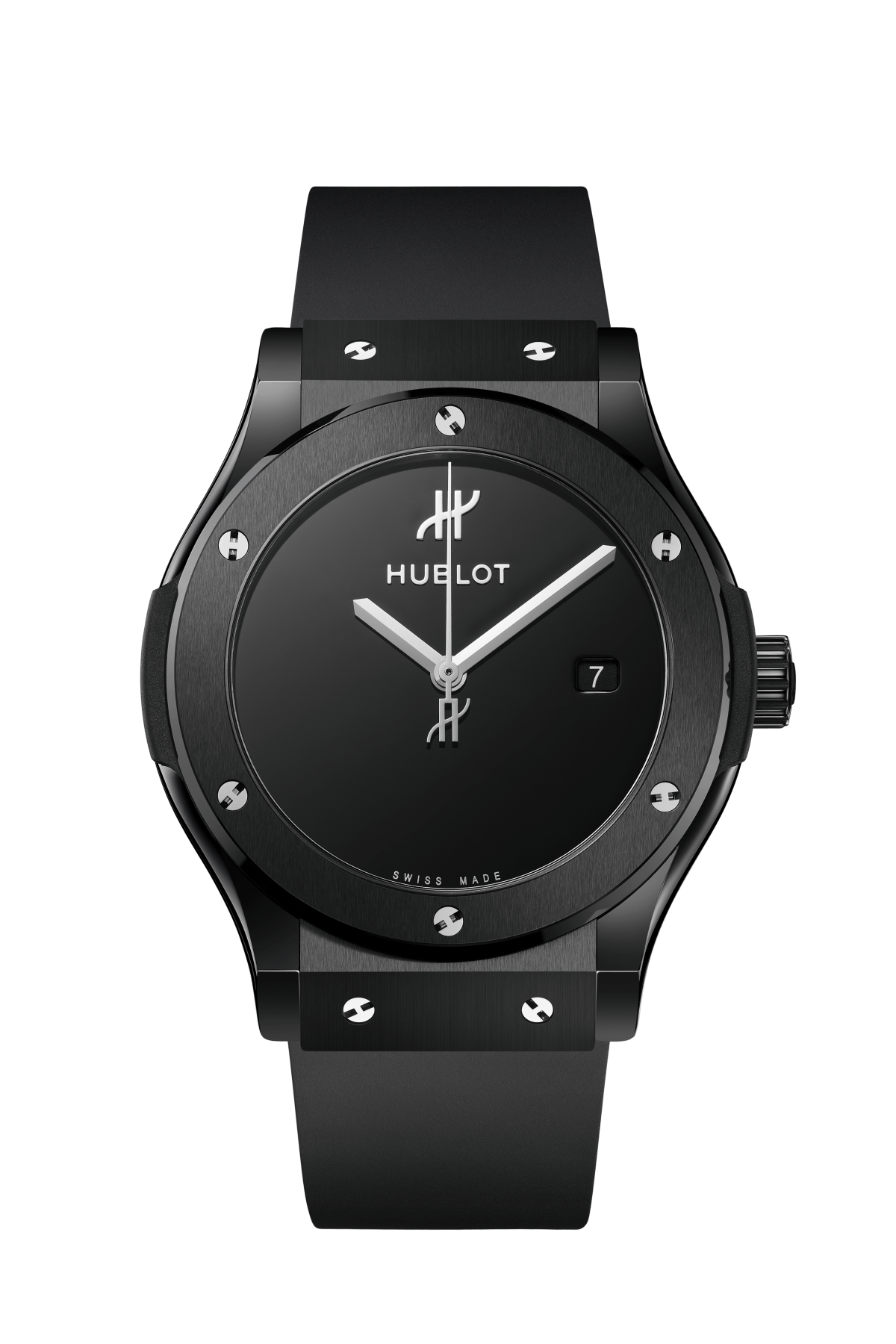 Hublot Classic Fusion Black Ceramic 42 MM - Black Rubber Strap - Black Dial - 542.CX.1270.RX.MDM