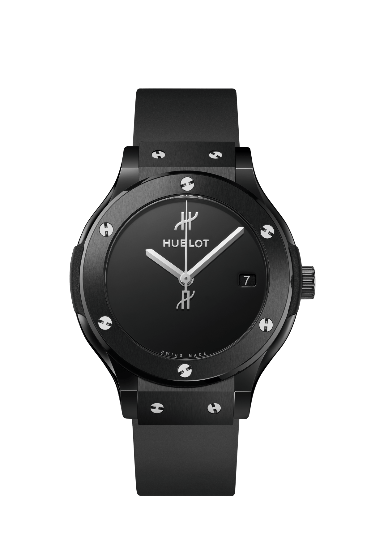 Hublot Classic Fusion Black Ceramic 38 MM - Black Rubber Strap - Black Dial - 565.CX.1270.RX.MDM